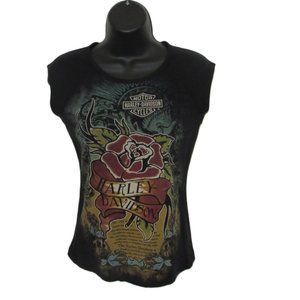 Harley Davidson Graphic Design Pullover Knit Top / Size Medium